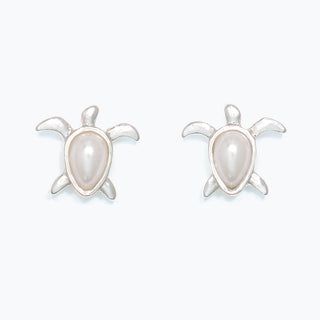 Cuties Earrings-Earrings-Silver Turtles w Pearls