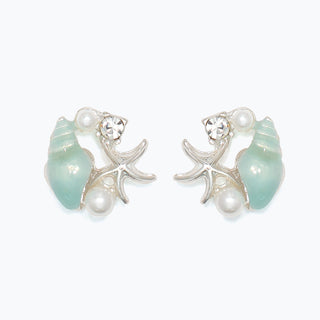 Cuties Earrings-Sea Life Cluster w Pearls