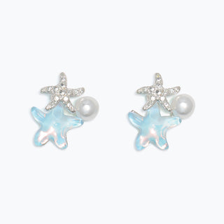 Cuties Earrings-Luminous Starfish w Pearls