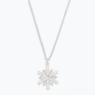 Periwinkle Necklace-Silver Snowflake w Crystal