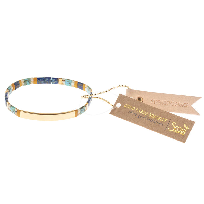 Scout - Good Karma Ombre Bracelet - Strength & Grace Indigo/Gold