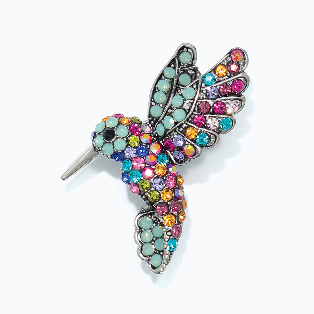 Pin-Multi Color Crystal Humming Bir
