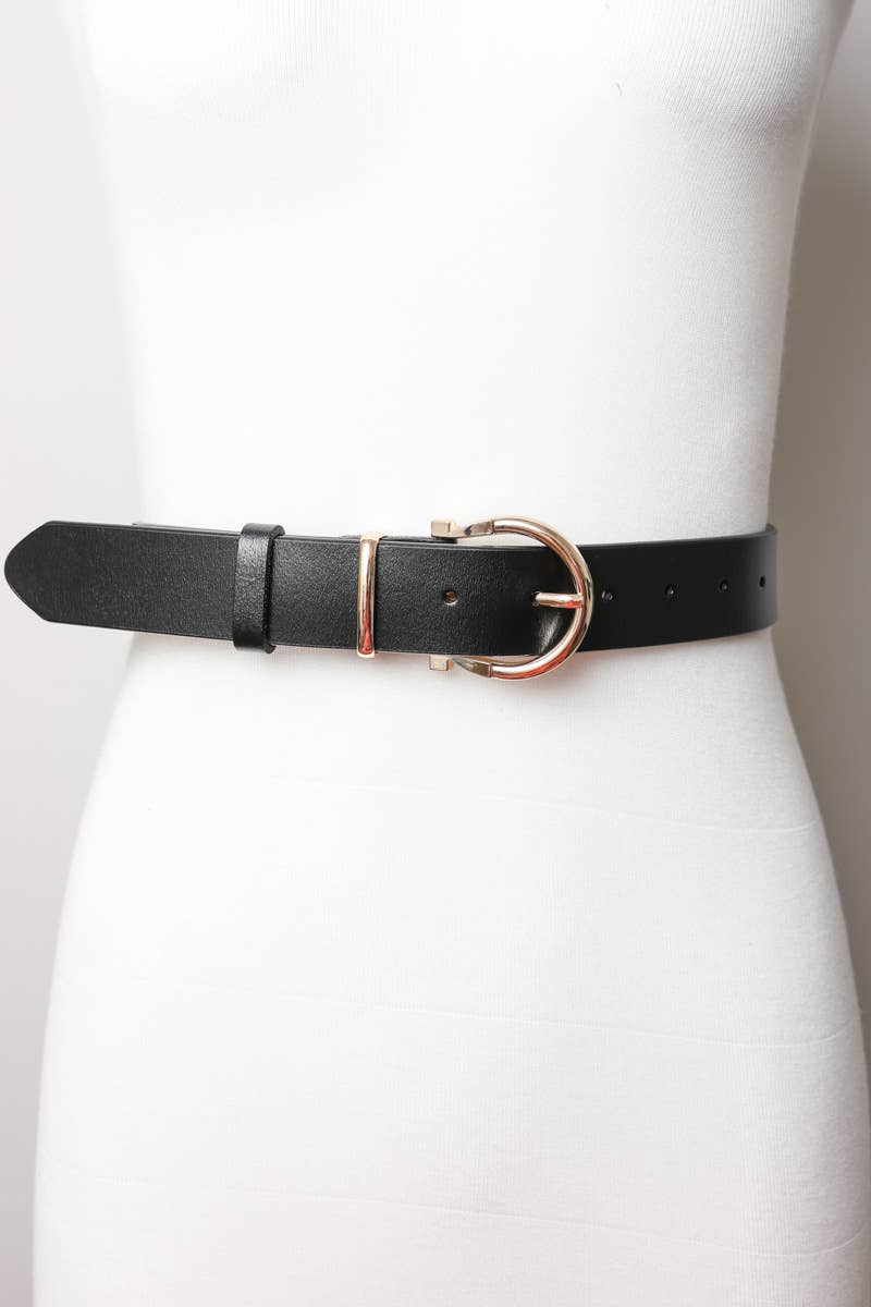 Chic Horseshoe Gold Buckle Belt – Western Style Vibes 🧲