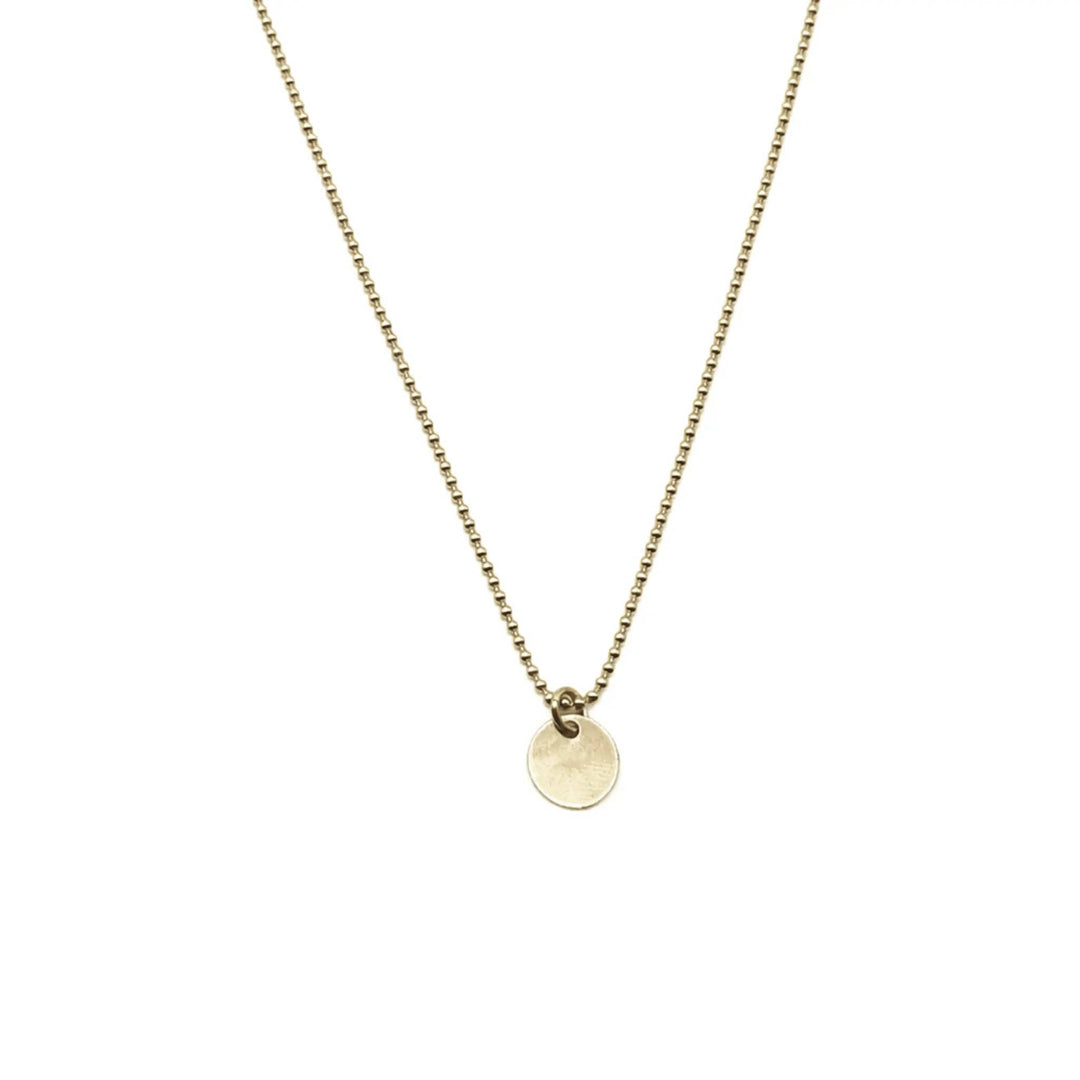 Erin Gray 14k Gold filled 15" Baby Bliss Necklace with Dot Charm- Waterproof!