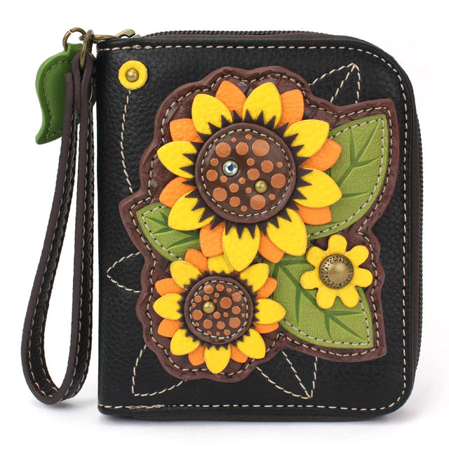 Chala Zip Around Wallet - Sunflower Group - Black