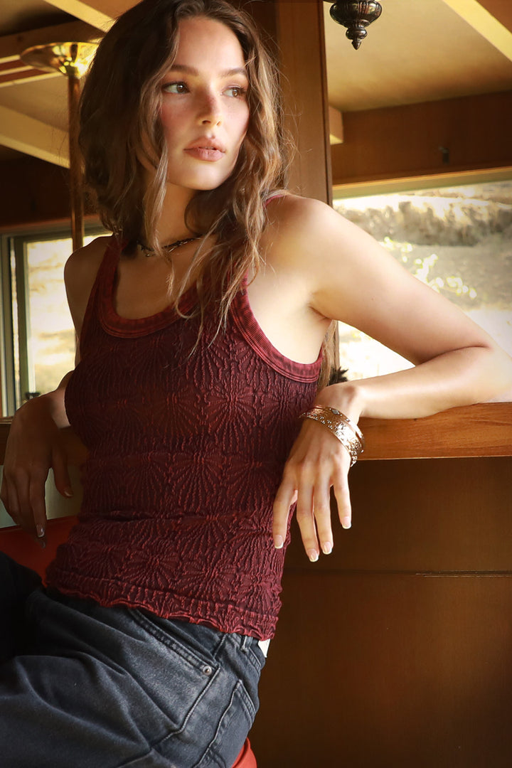NIKIBIKI Vintage Reversible Lace Tank One Size - Vintage Java