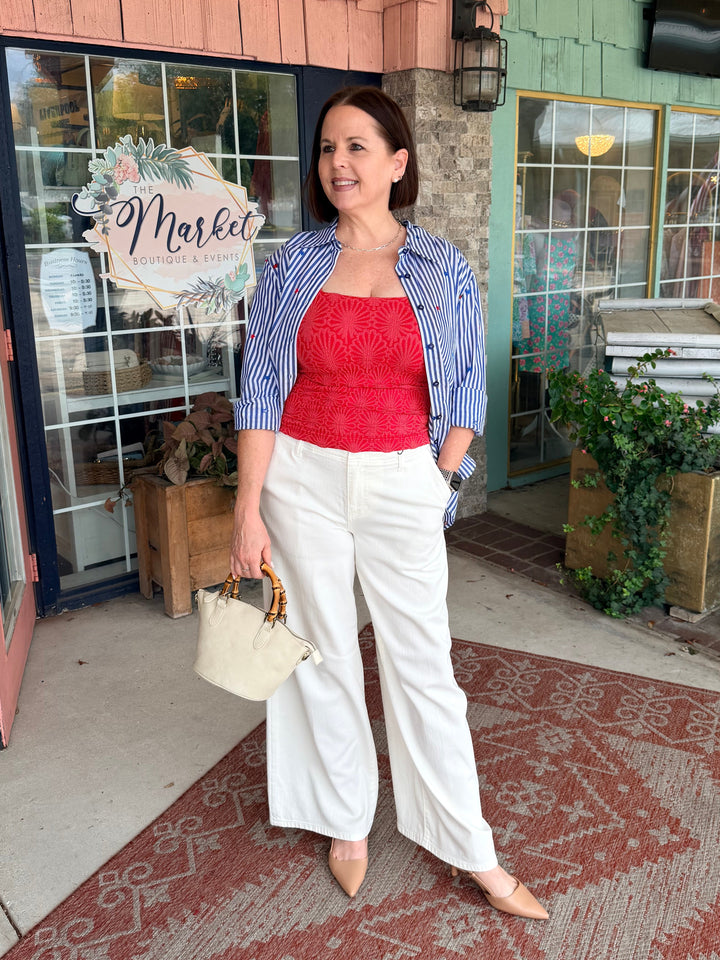 Stars &amp; Stripes Button-Down Blouse