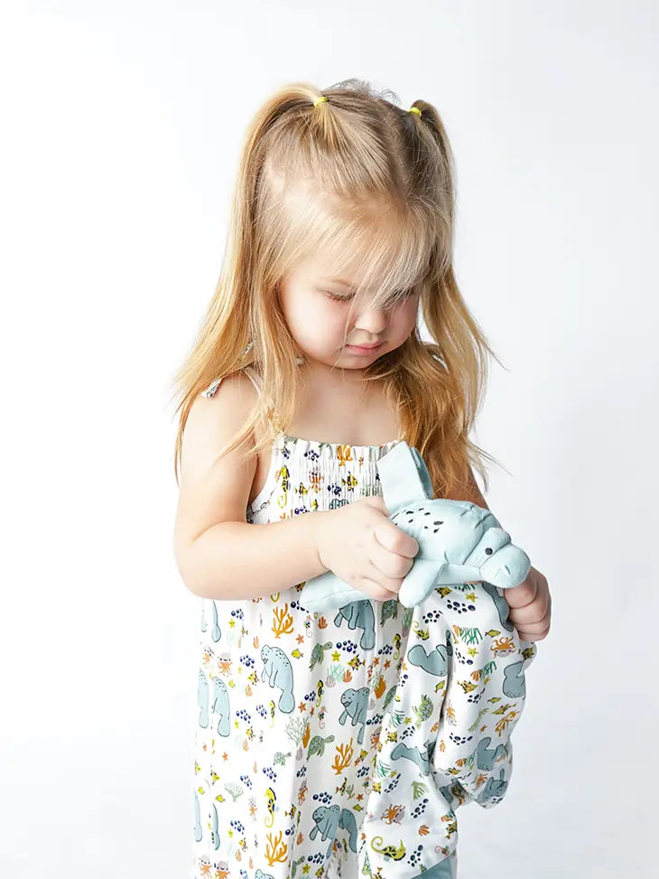 Emerson &amp; Friends Manatee Baby Gift Bamboo Baby Lovey LUV-108