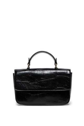 Wilma Faux Croc Mini Flap Top Handle Crossbody