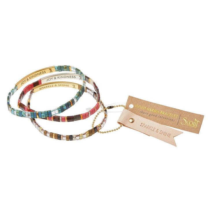 Good Karma Miyuki Bracelet | Sparkle &amp; Shine - Topaz/Gold