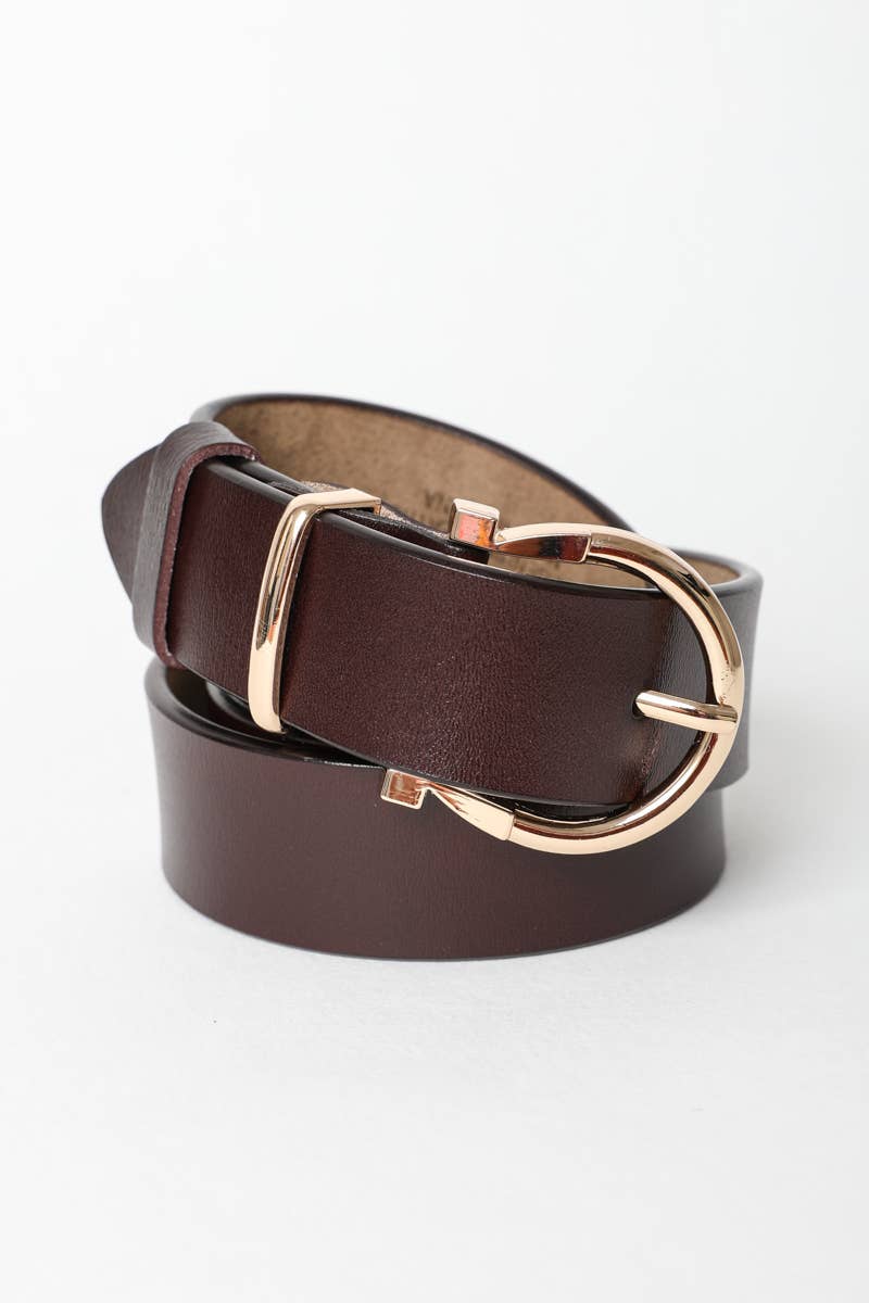 Chic Horseshoe Gold Buckle Belt – Western Style Vibes 🧲