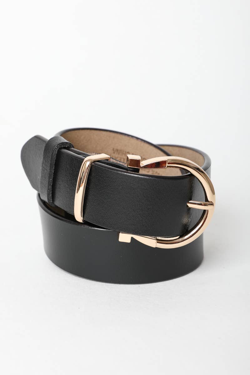 Chic Horseshoe Gold Buckle Belt – Western Style Vibes 🧲