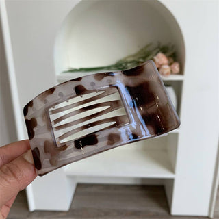Elegant Rectangle Tortoiseshell & Solid Color Hair Clips
