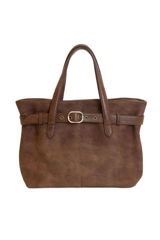Geneva Medium Sueded Belted Tote Crossbody