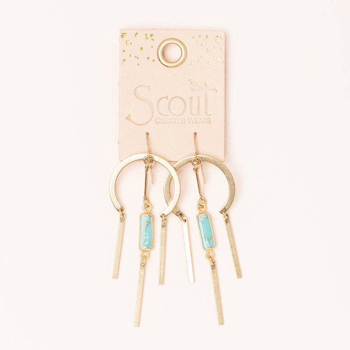 Dream Stone Earring - Rose Quartz/Gold