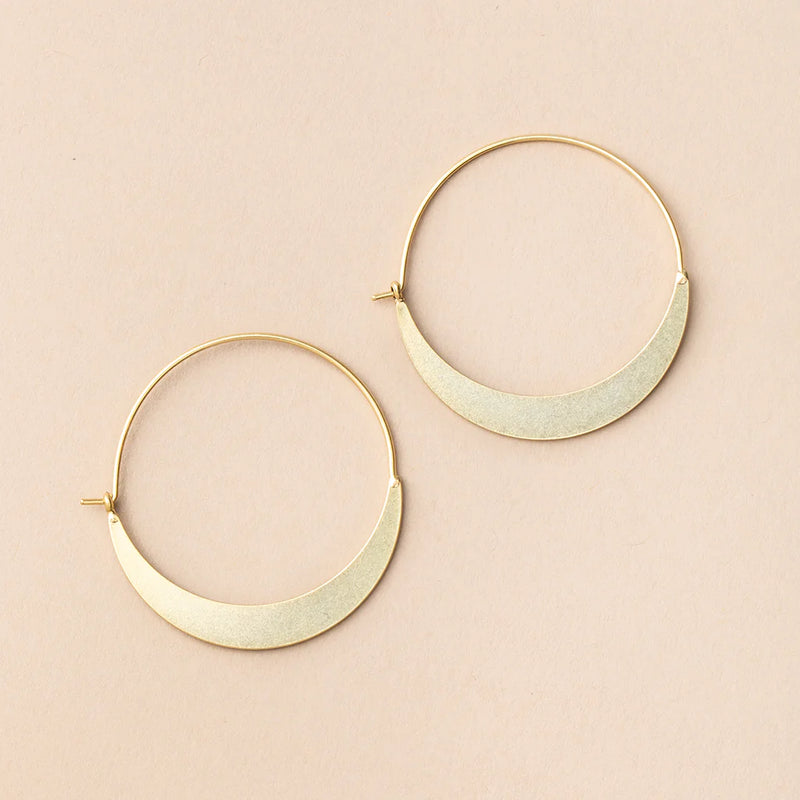 Scout - Refined Earring Collection - Crescent Hoop/Gold Vermei