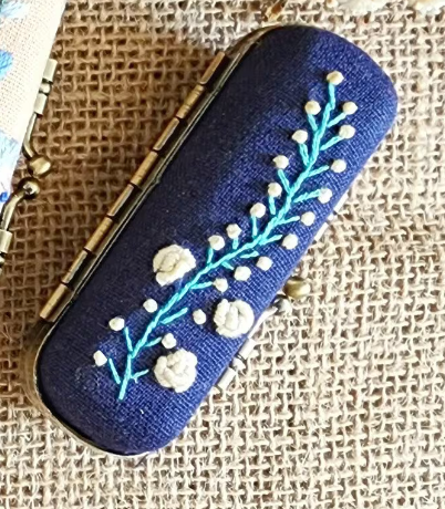 Vintage Embroidered Lipstick Case (NO MIRROR)