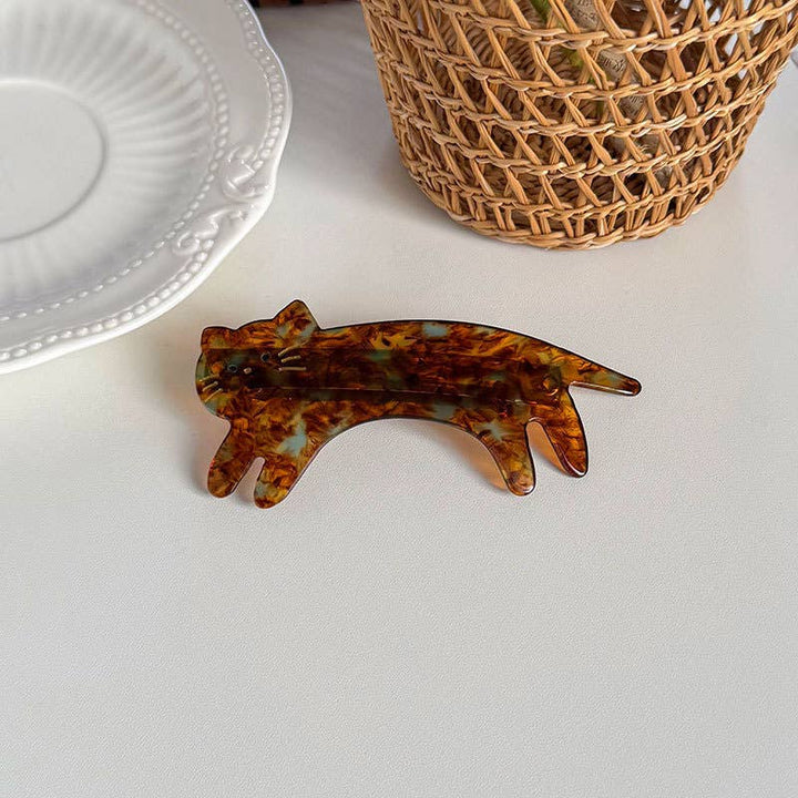 Playful Cat Hair Clips, Animal - Inspired Acetate Hair Claw