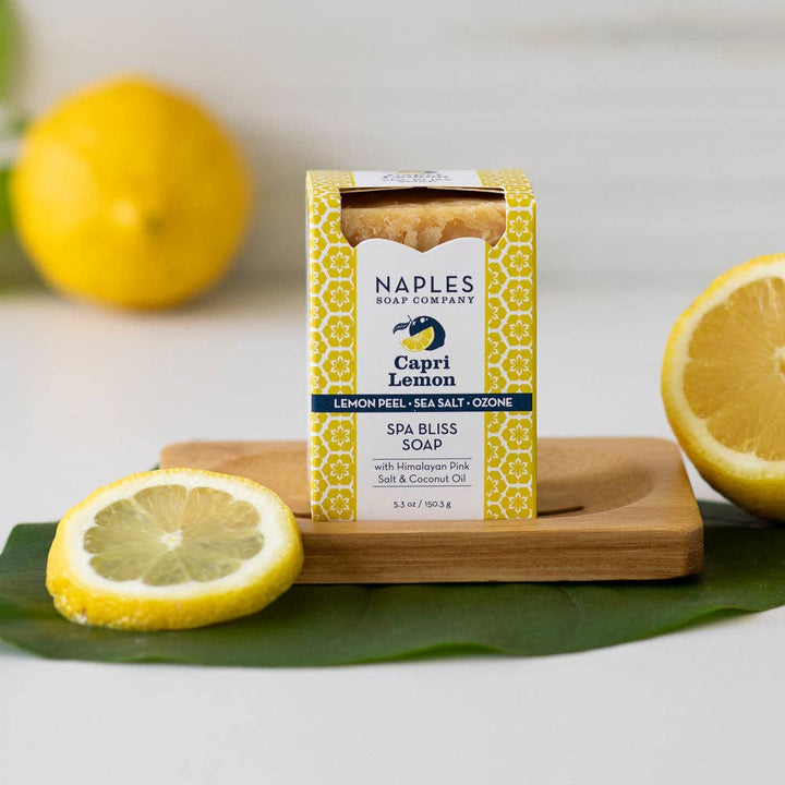 Capri Lemon Sea Salt Spa Soap – Lemon Zest &amp; Sea Breeze
