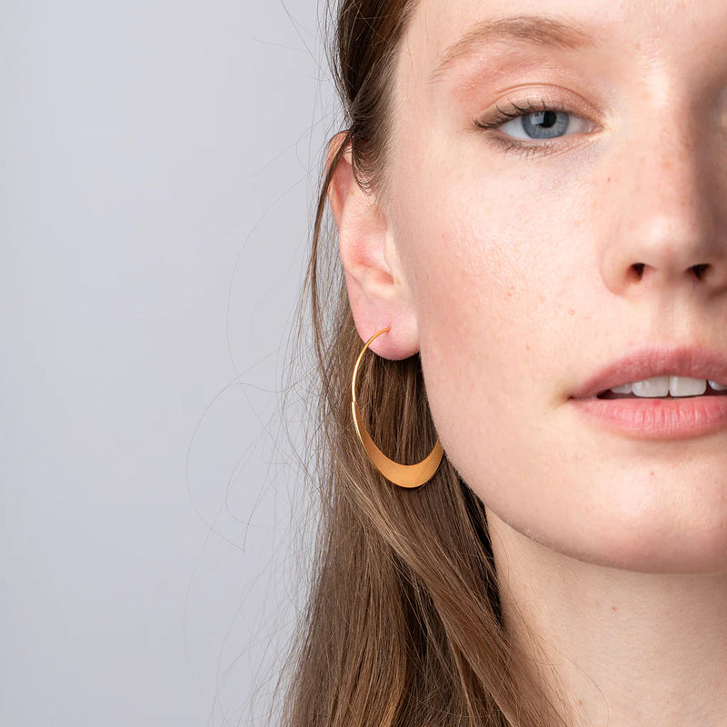 Scout - Refined Earring Collection - Crescent Hoop/Gold Vermei