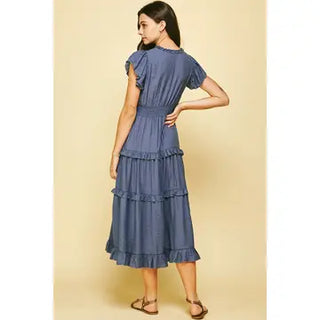 Midnight Tide Midi Dress