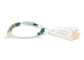 Scout Hidden Message Bracelet - Boss B♥tch/Rose Quartz/Silver