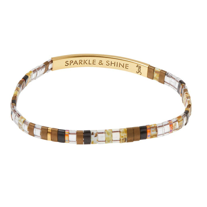 Good Karma Miyuki Bracelet | Sparkle &amp; Shine - Topaz/Gold