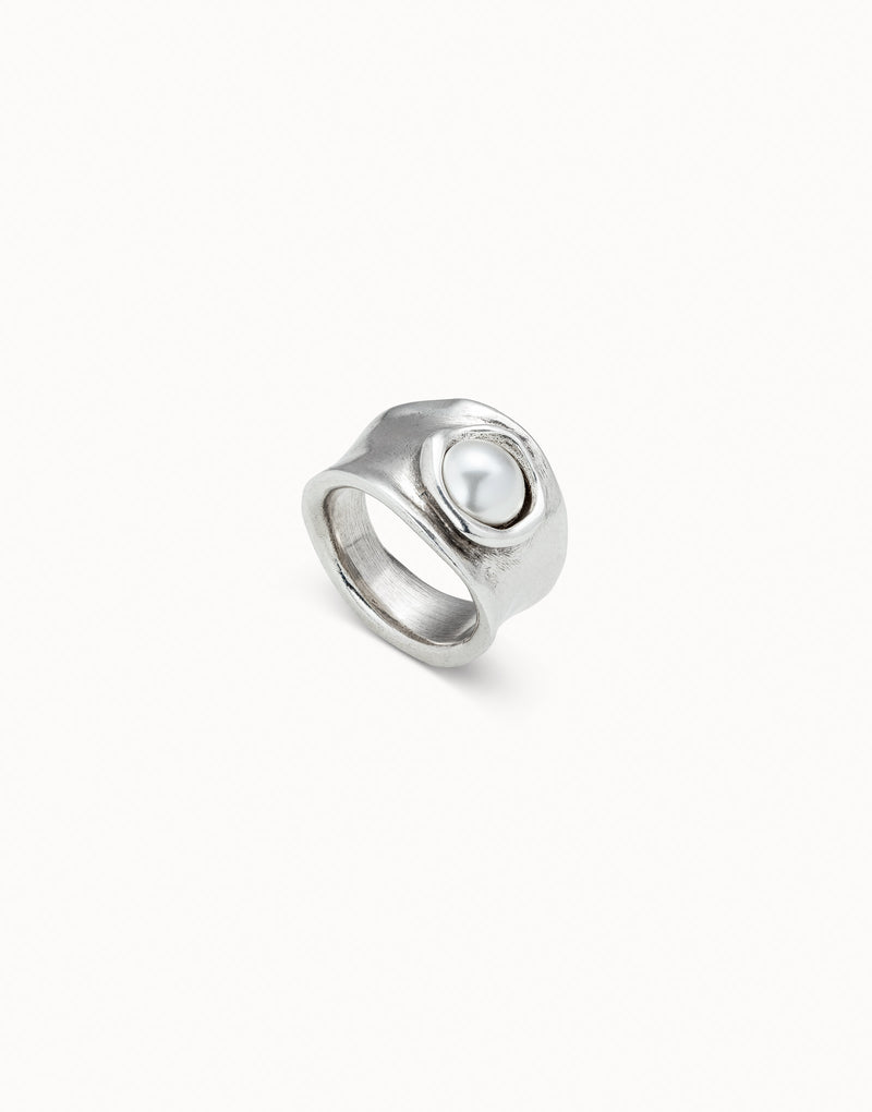 UNOde50 Ring with pearl - Sterling Silver