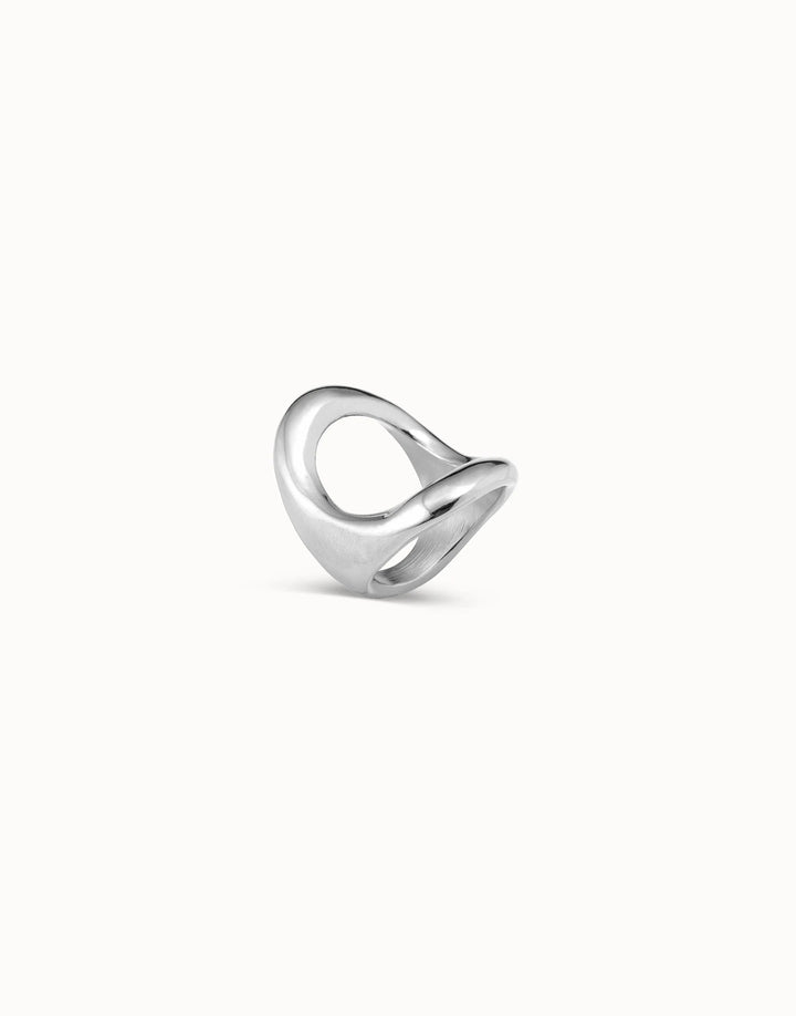UNOde50 Ring with large central oval - Sterling Silver