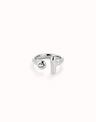 UNOde50 Open ring with white topaz