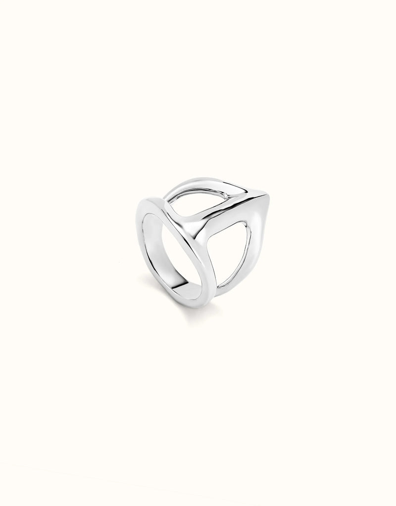UNOde50 Manta ray-shaped ring - Silver