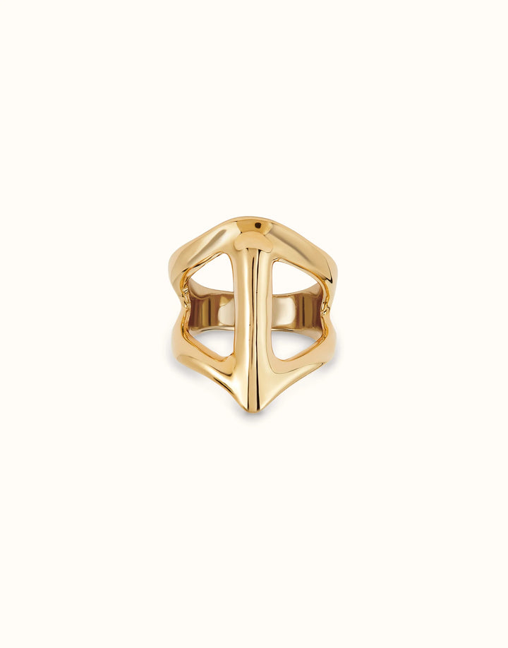 UNOde50 Manta ray-shaped ring - Gold