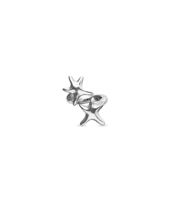 UNOde50 Ring Starborn Intertwined starfish ring Silver