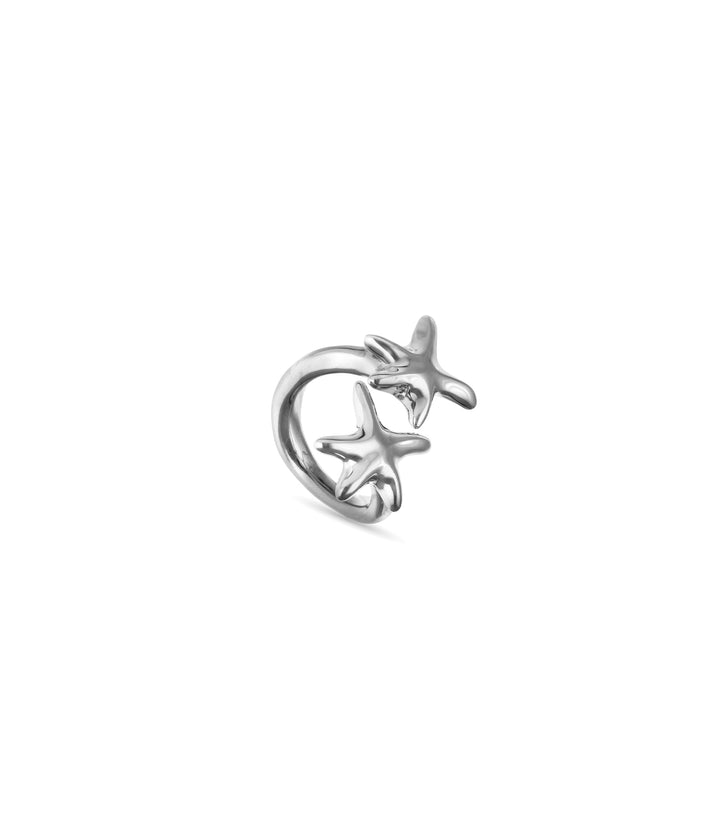 UNOde50 Ring Starborn Intertwined starfish ring Silver