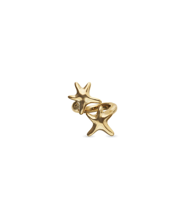 UNOde50 Ring Starborn Intertwined starfish ring Gold
