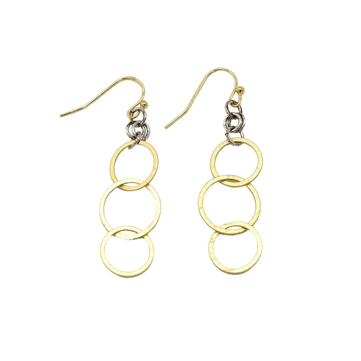 Erin Gray Gold Trinity Allure Earring in Mixed Metal