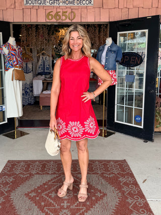 The Marisol Mini Dress in Red