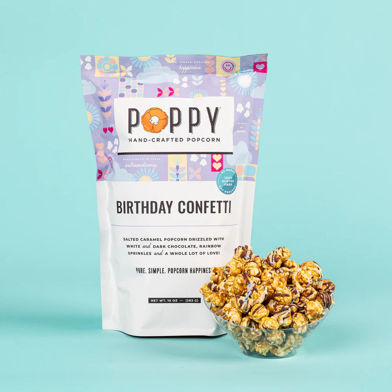 Poppy Popcorn Birthday Confetti Market Bag