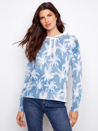 Charlie B Reverse Print Hoodie Sweater - Tropic