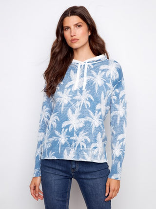 Charlie B Reverse Print Hoodie Sweater - Tropic
