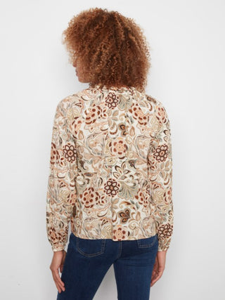 Charlie B Printed Popover Blouse Tapestry