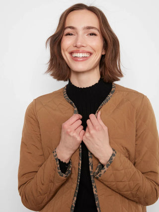 Charlie B Reversible Animal Print Quilted Jacket - Imprint
