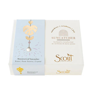 Scout - Suncatcher - Monstera Leaf/Rose Quartz
