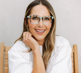 Peepers Readers Laura Park Design Birdie Orchid Blossom Navy Colorblock
