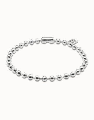 UNOde50 Short beaded necklace with padlock - Sterling Silver