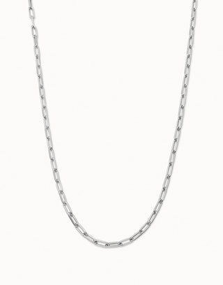 UNODe50 Long link chain necklace Silver