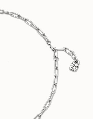 UNODe50 Long link chain necklace Silver