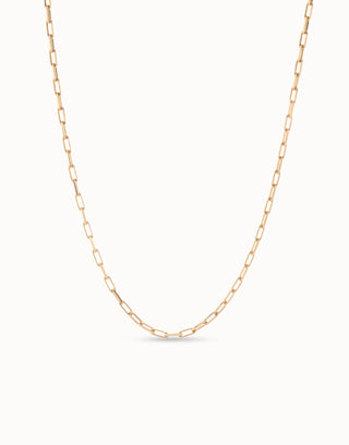 UNODe50 Long link chain necklace Gold