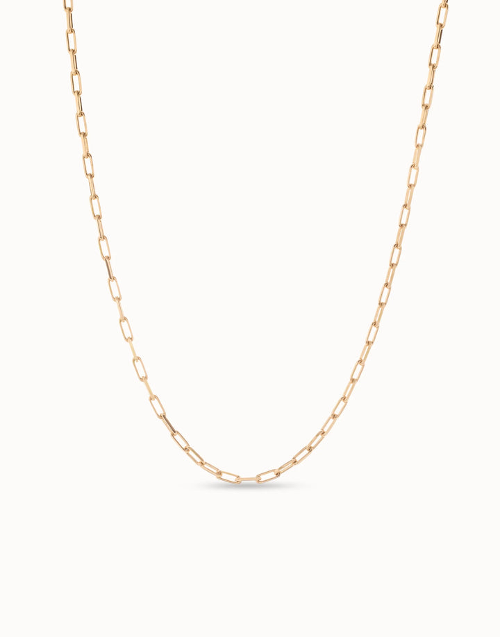 UNODe50 Long link chain necklace Gold
