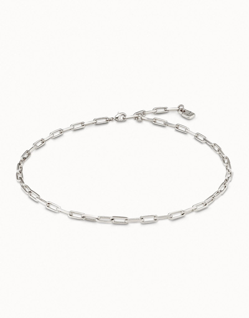 UNOde50 Short link chain charm necklace - Sterling SIlver
